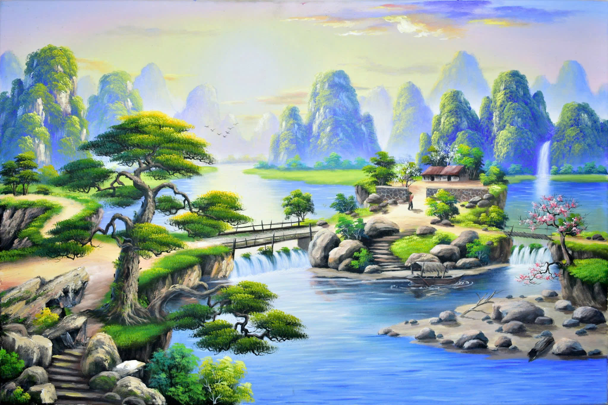 Vẽ tranh tường cho trung tâm thương mại