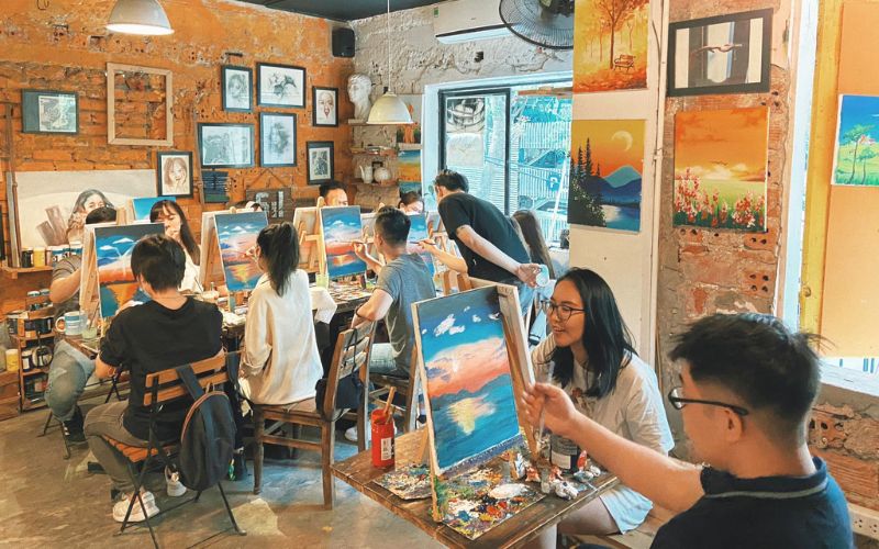 Workshop vẽ tranh và thưởng trà tại Hà Nội