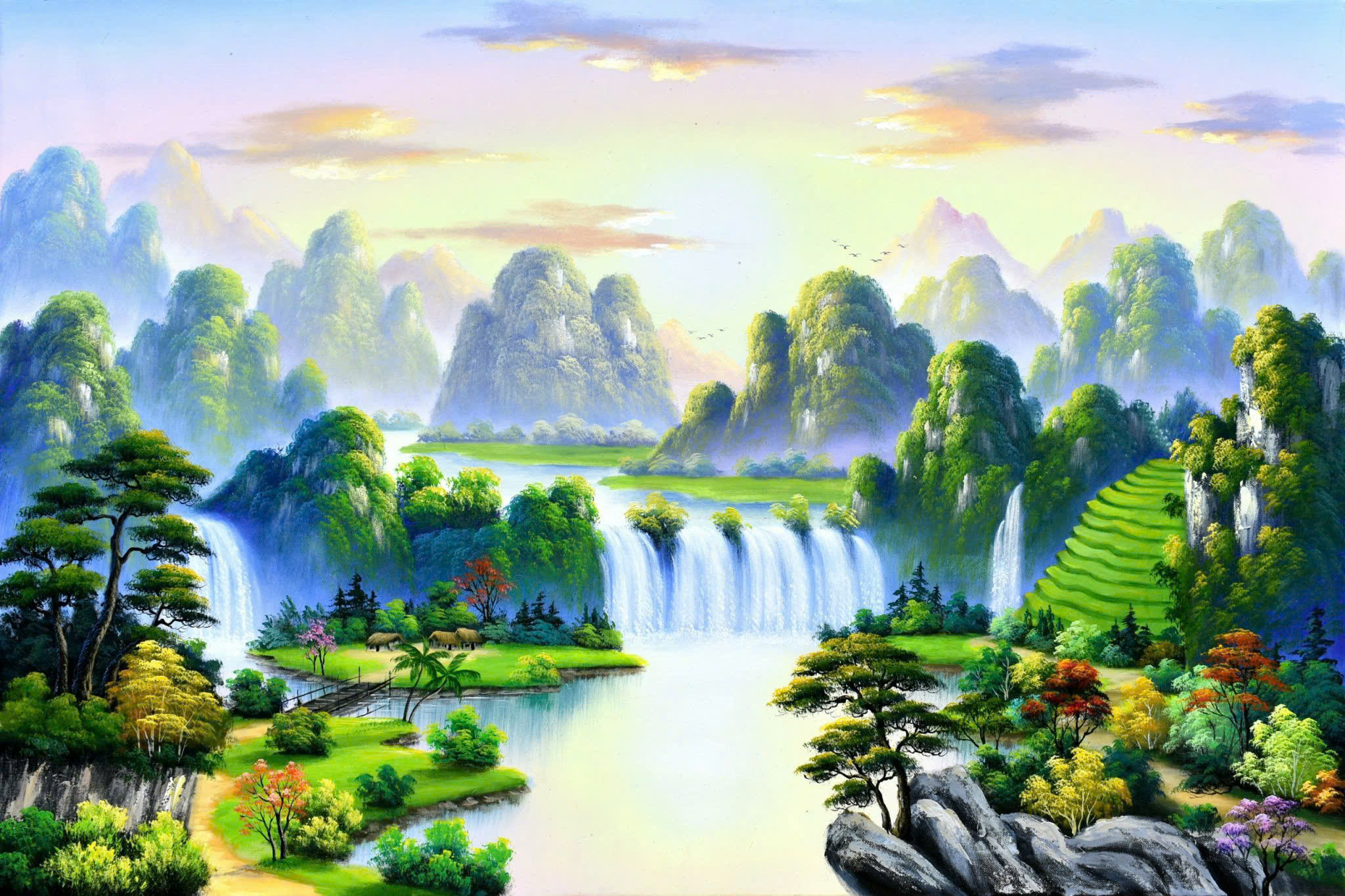 Vẽ tranh tường cho phòng ngủ