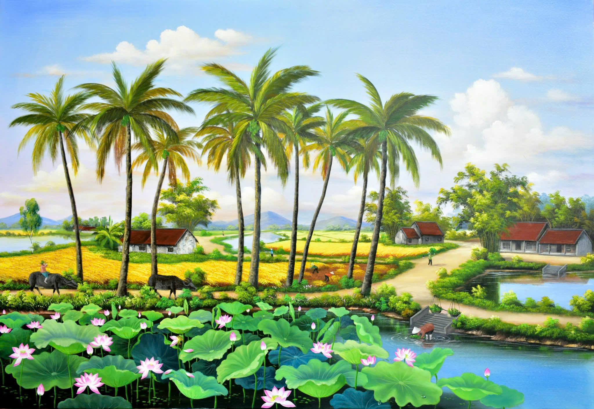 Vẽ tranh tường cho văn phòng