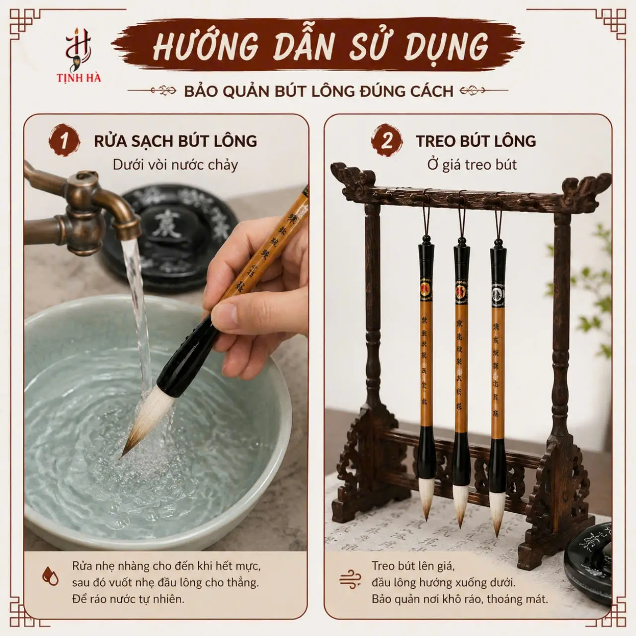 Cách bảo quản bút lông thư pháp đúng cách