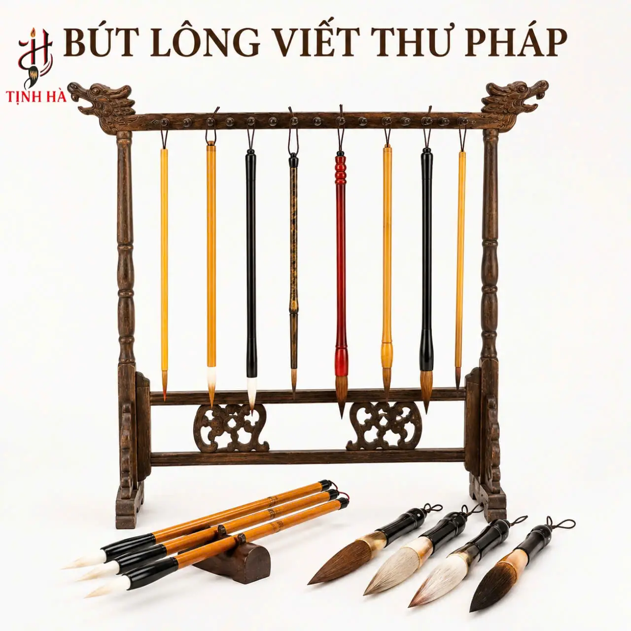 Bút lông viết thư pháp nhiều kích thước tại Nghệ An