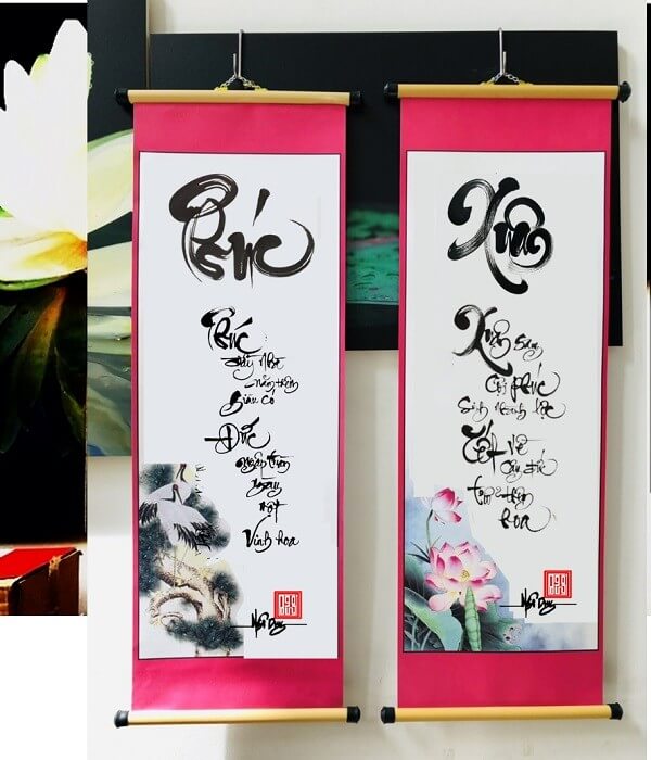 Cách treo câu đối thư pháp Tết đúng phong thủy