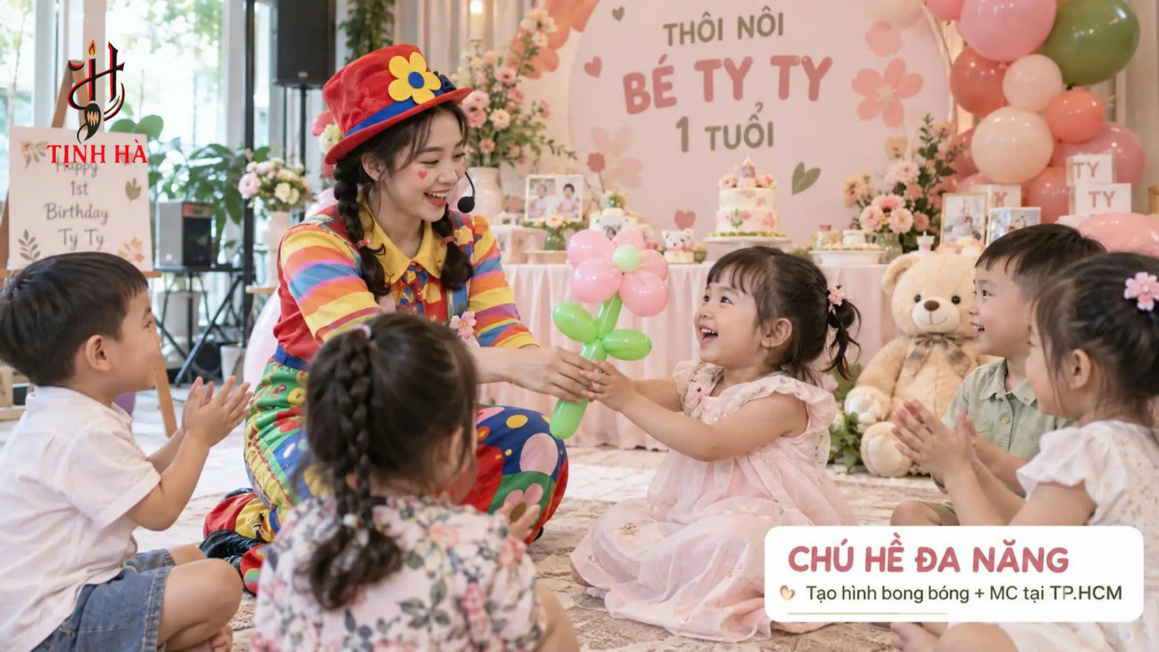 Chú hề đa năng tạo hình bong bóng và hoạt náo tại TPHCM