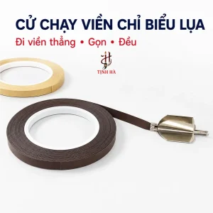 Cử chạy viền chỉ biểu lụa kết hợp dây viền khi làm biểu