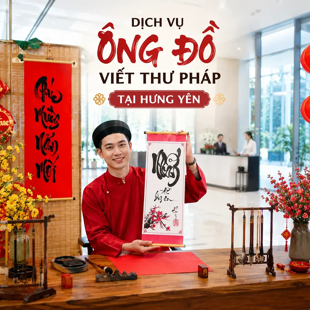 Dịch vụ ông đồ viết thư pháp tại Hưng Yên