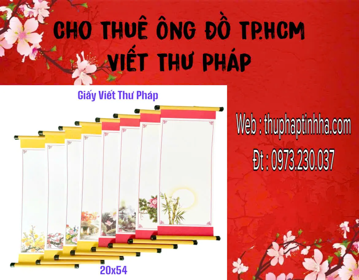 Giấy viết thư pháp dùng trong dịch vụ cho thuê ông đồ tại TPHCM – mẫu giấy thư pháp ông đồ sử dụng khi viết chữ tại sự kiện, lễ khai trương, Tết.