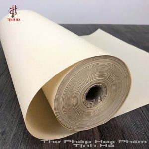 Giấy xuyến chỉ bán sinh dạng cuộn màu ngà