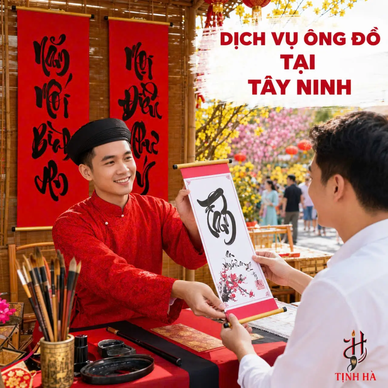 Góc ông đồ thư pháp tại hội xuân và sự kiện Tết Tây Ninh