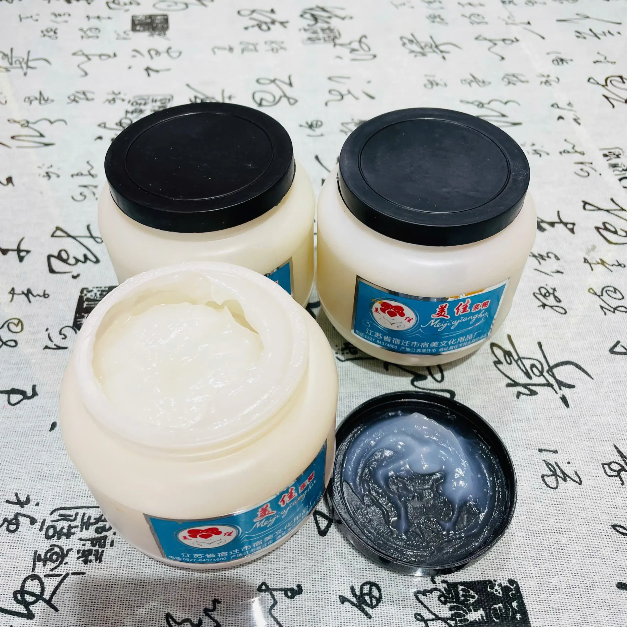 Hộp keo bồi tranh Meijia 500g mở nắp