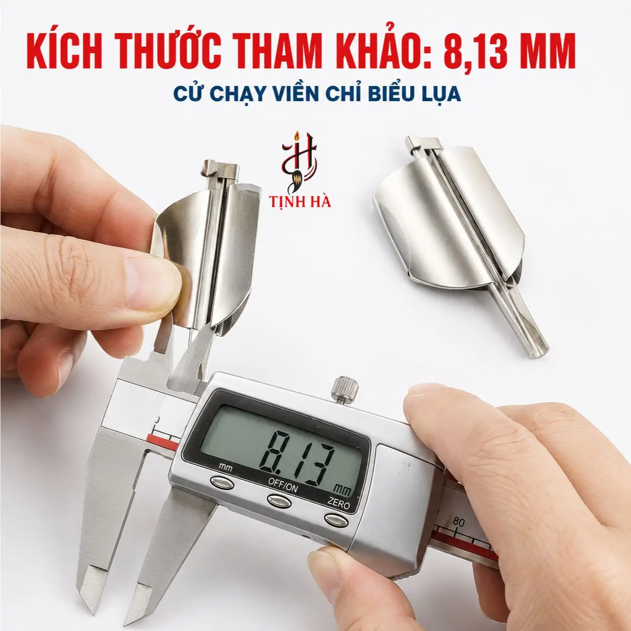 Kích thước tham khảo cử chạy viền chỉ biểu lụa 8,13 mm