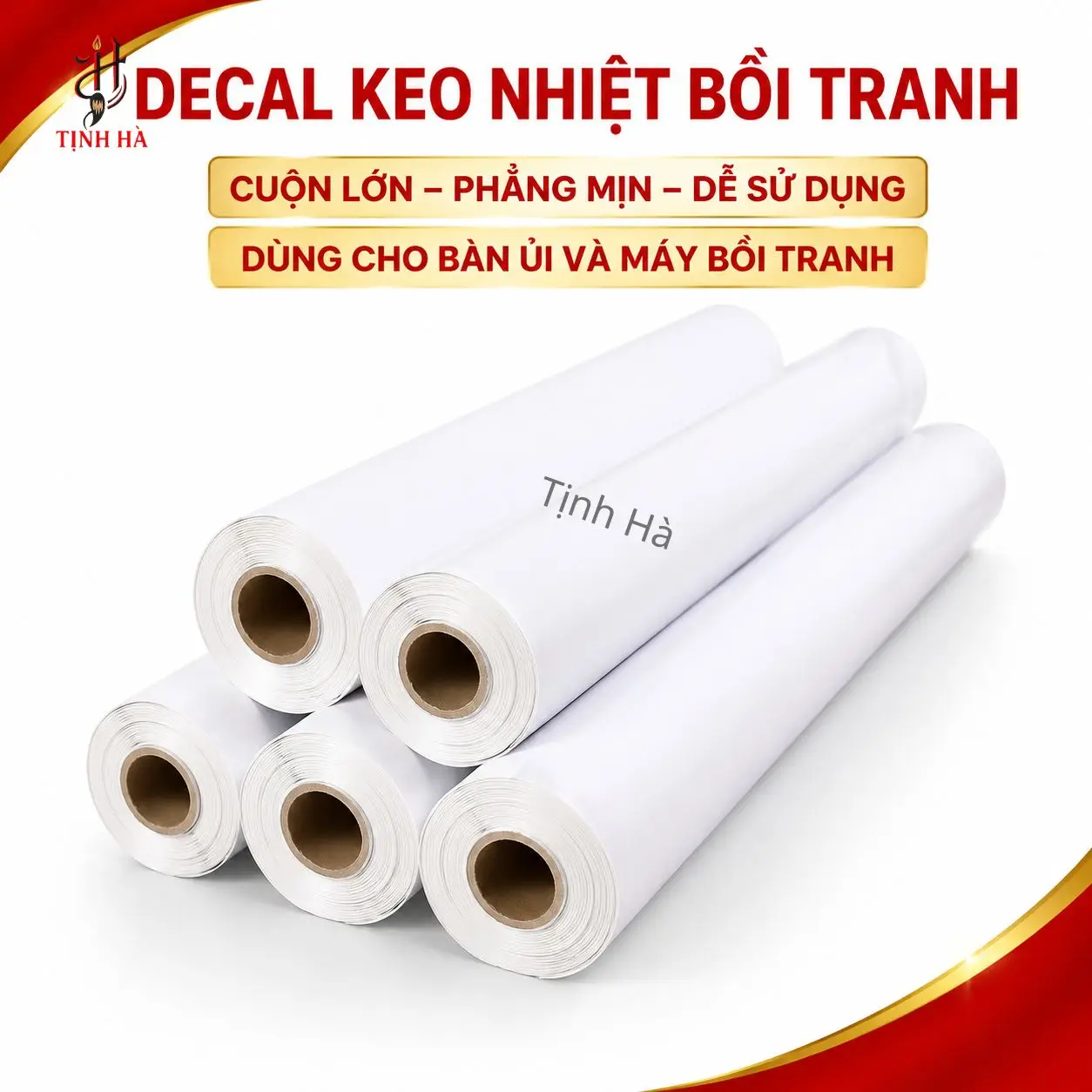 Màng keo nhiệt dạng cuộn phục vụ bồi tranh và làm biểu lụa.