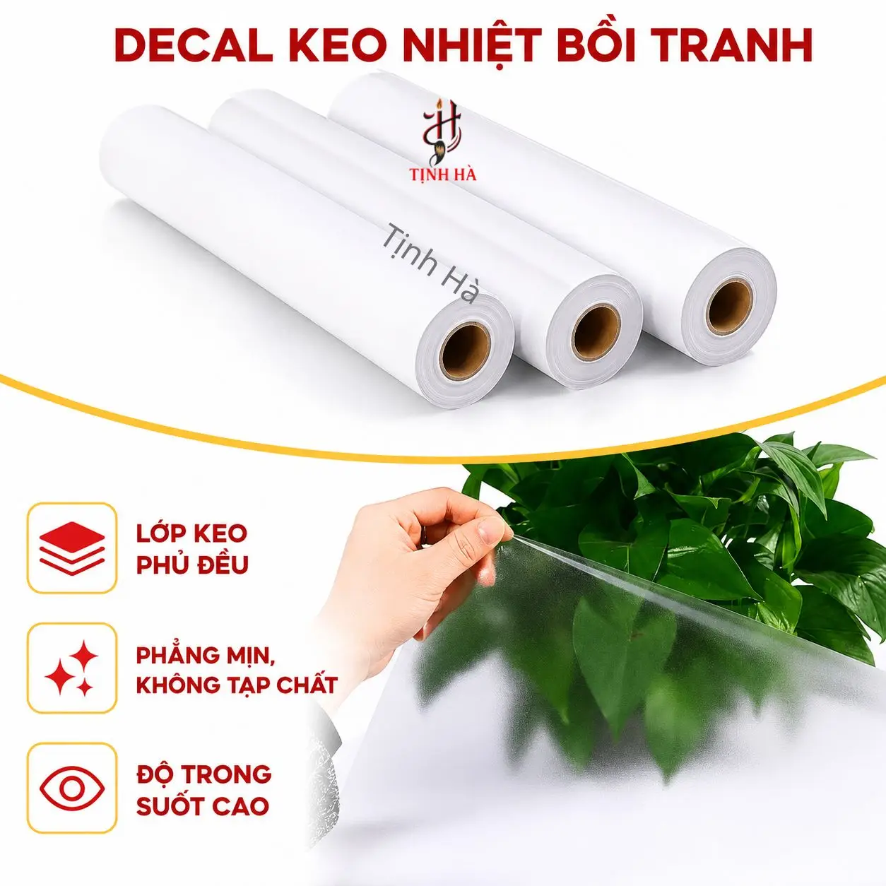 Màng keo nhiệt bồi tranh Tịnh Hà