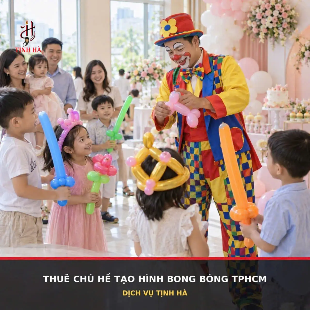 Thuê chú hề tạo hình bong bóng TPHCM tại Tịnh Hà