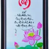 Tranh thư pháp chữ Tâm trên canvas kích thước 50x90cm, viết vẽ thủ công, khung gỗ cao cấp, phù hợp treo phòng khách và làm quà tặng.