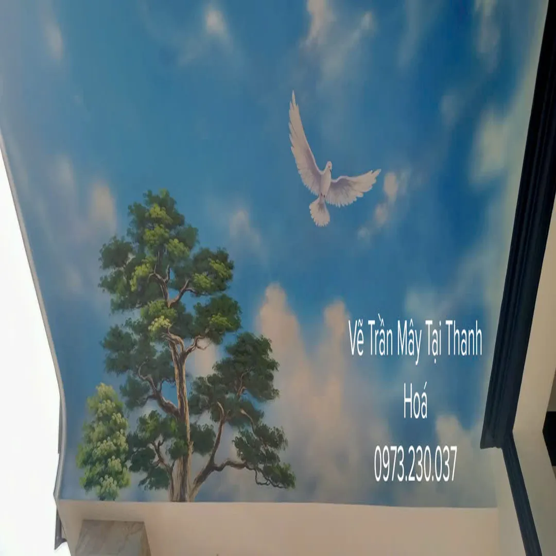 vẽ tranh trần mây tại thanh hoá