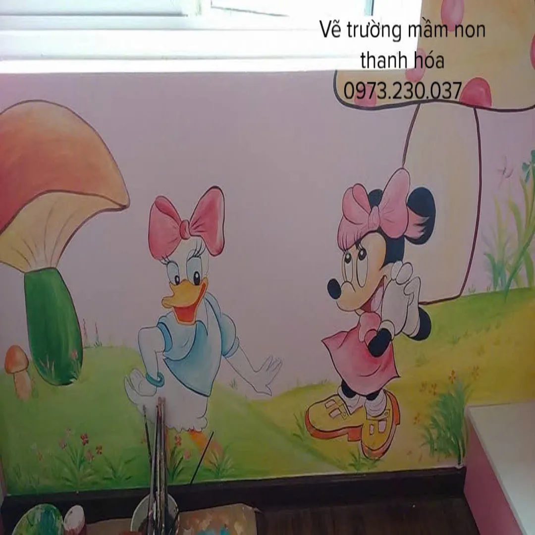 vẽ tranh mầm non xã lưu vệ