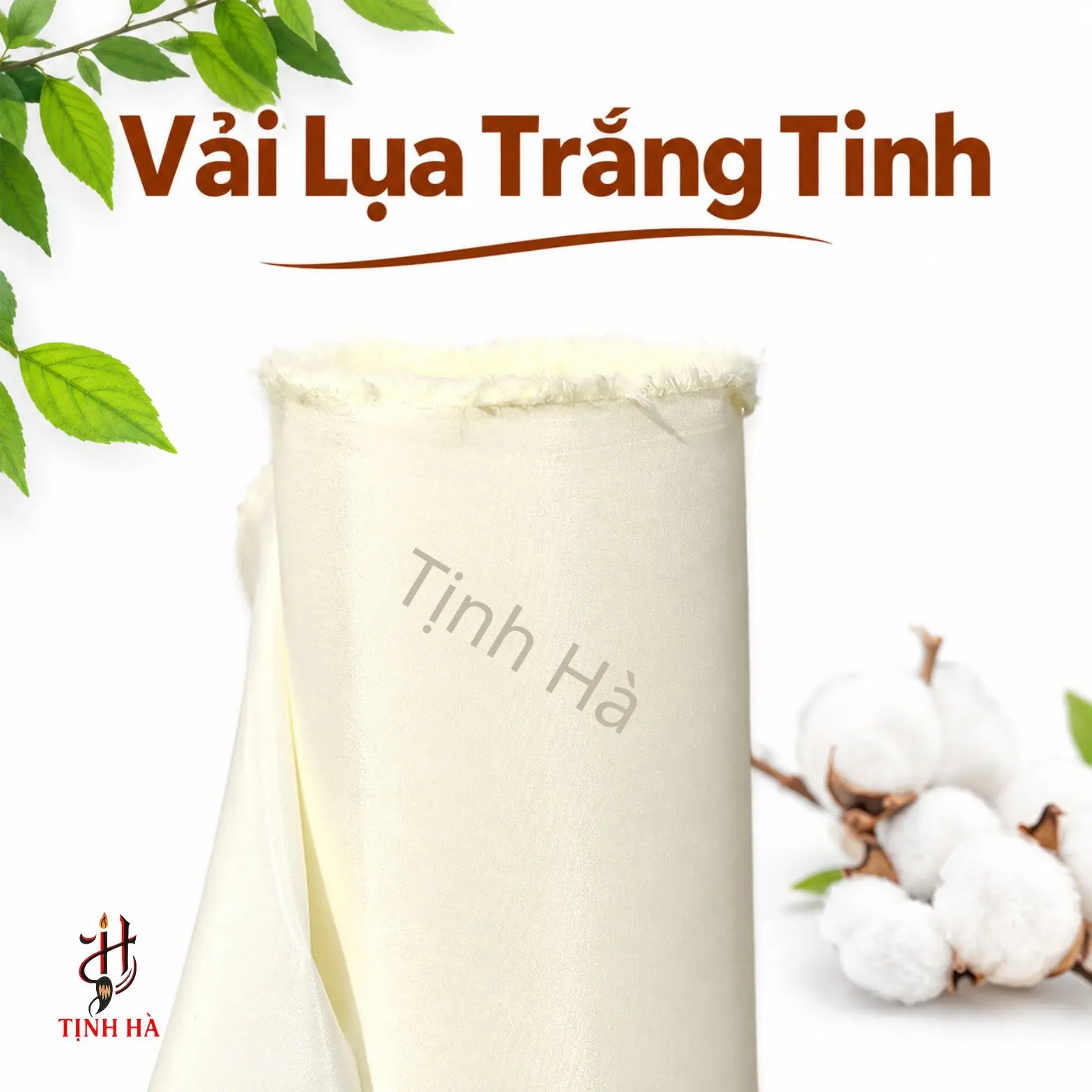 Vải lụa bồi tranh trắng tinh sẵn keo nhiệt khổ 83cm