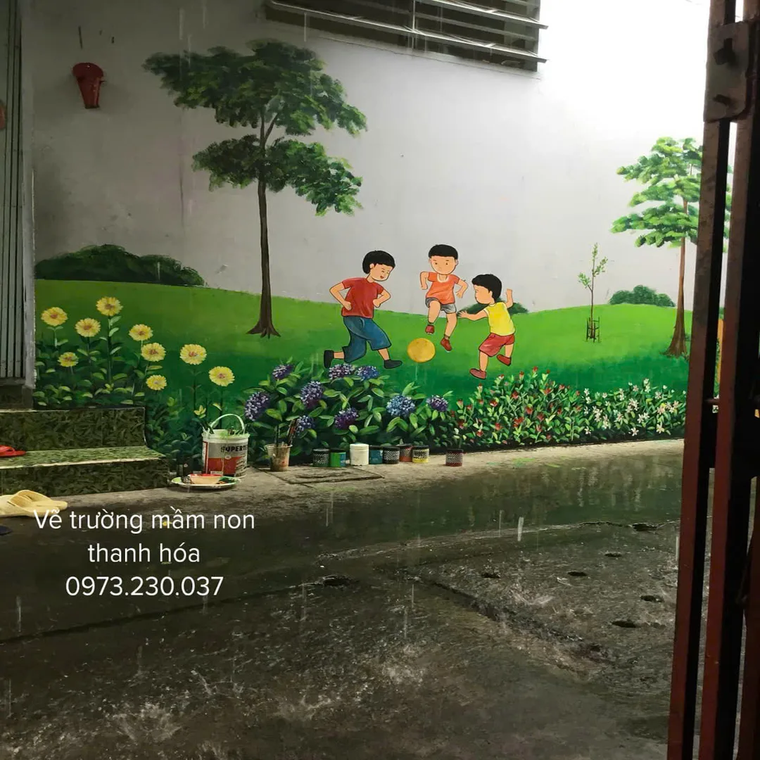 tranh vẽ sáng tạo theo ý nhà trường