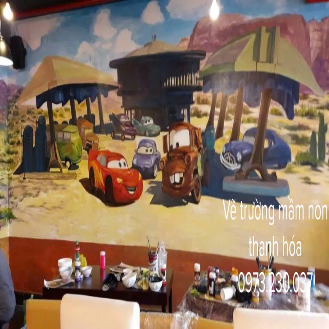 vẽ trường mầm non xã lưu vệ thanh hoá đẹp giá rẻ