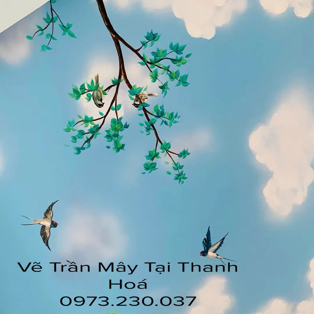 vẽ trần mây đẹp