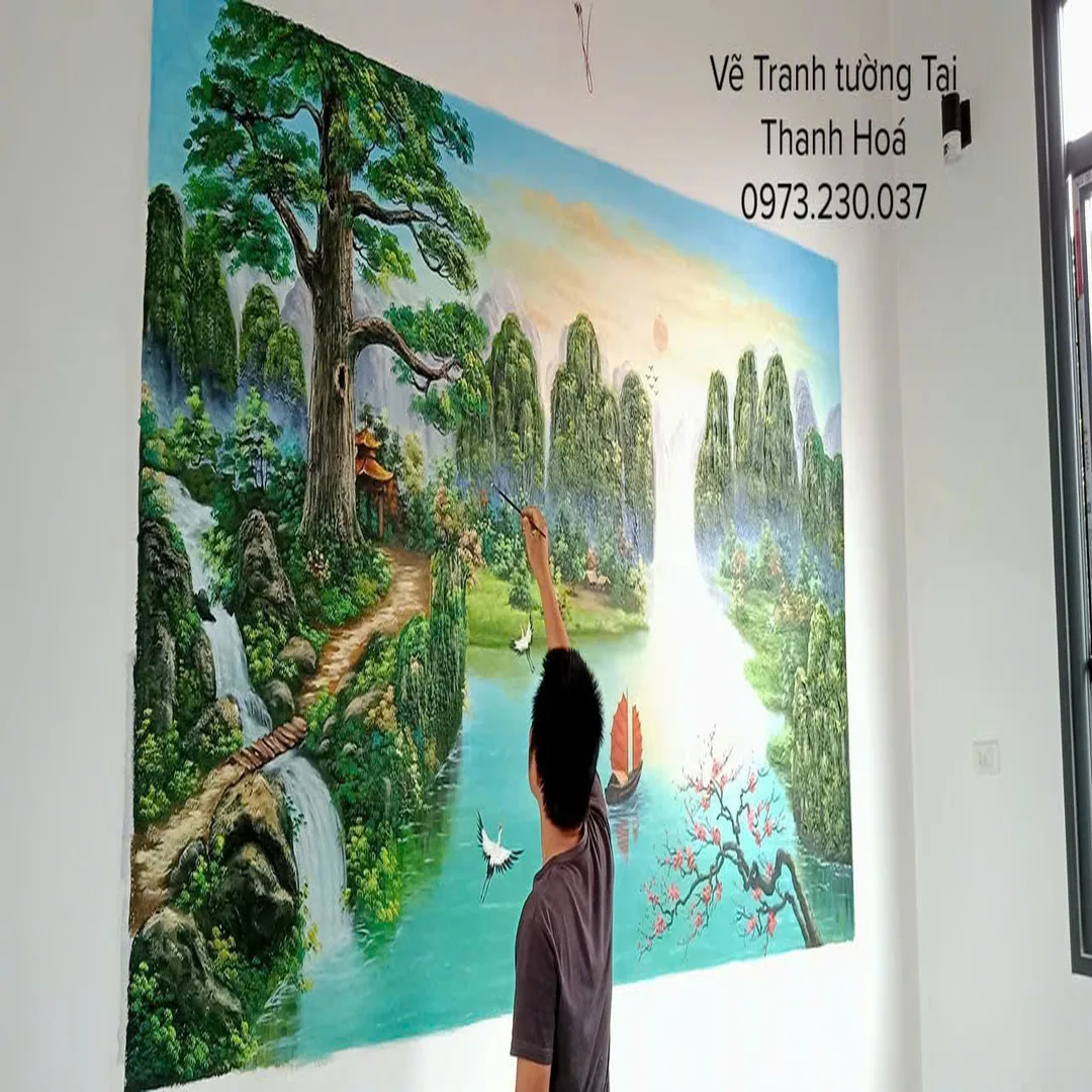 vẽ tranh tường tại  thanh hoá