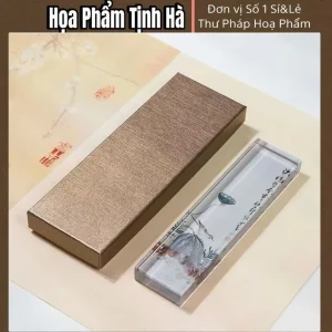 chặn giấy thư pháp thuỷ tinh