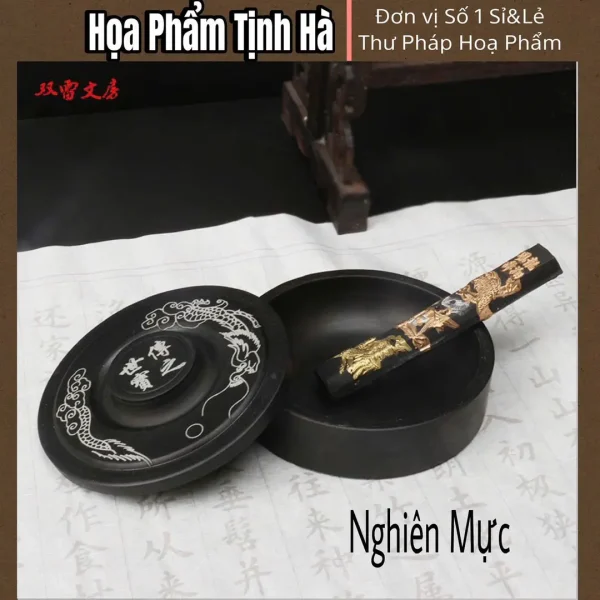 nghiên mài mực đá