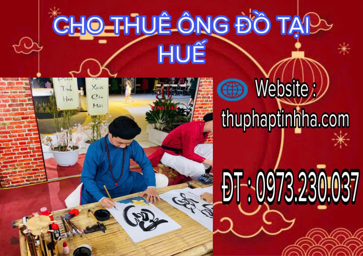 Ông đồ Tịnh hà viết thư pháp tại huế